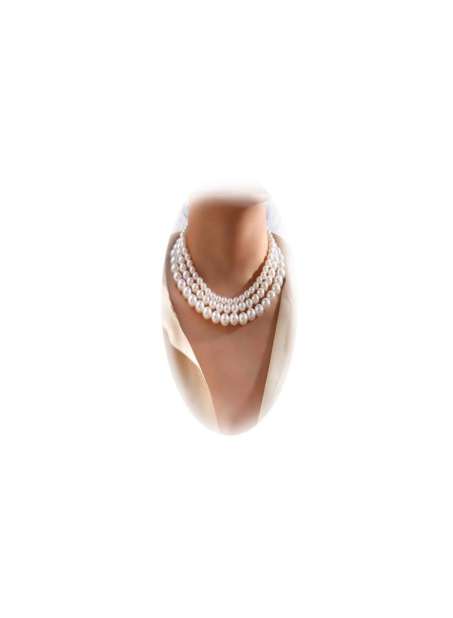 Peutlhomy Pearl Layered Necklaces for Women - Multi-Strand & Bridal Choker Necklace for Wedding Party Jewelry - Image 1